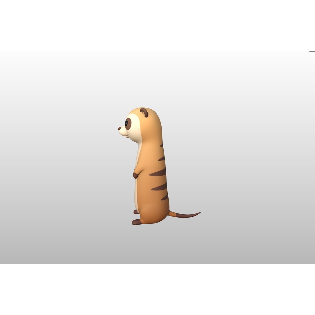 Meerkat 3D Model – Cute Cartoon Character, FBX & OBJ Formats - View 19