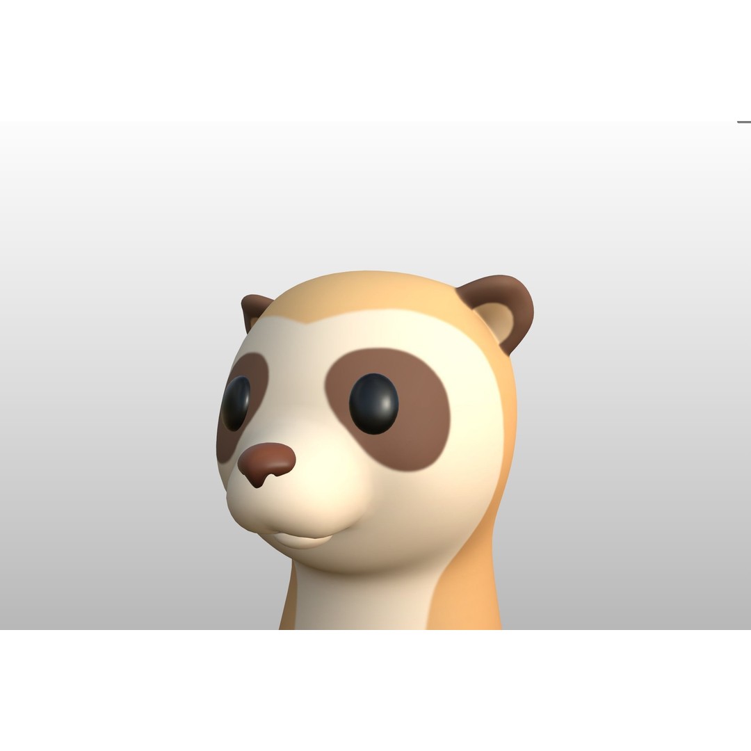 Meerkat 3D Model – Cute Cartoon Character, FBX & OBJ Formats - View 21