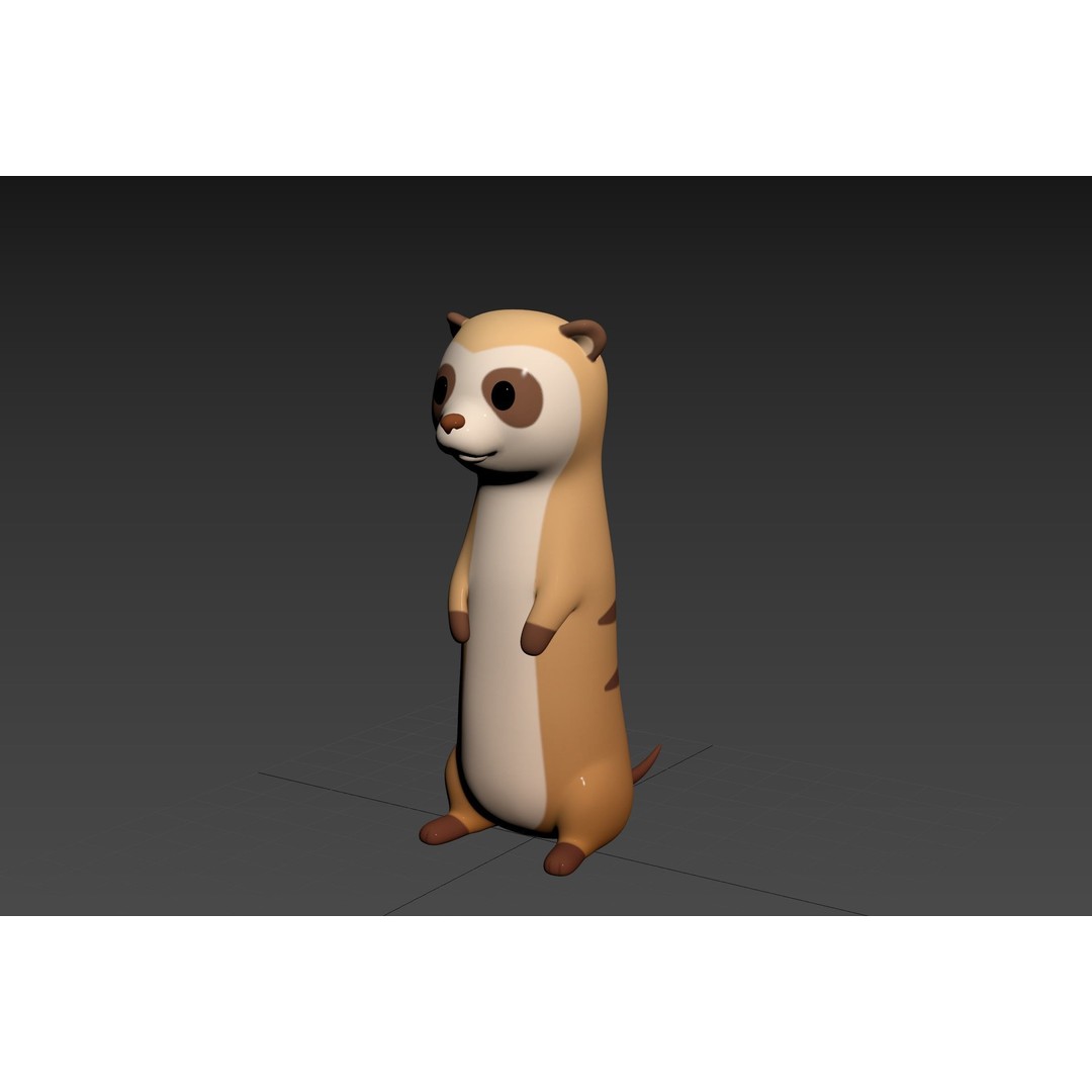Meerkat 3D Model – Cute Cartoon Character, FBX & OBJ Formats - View 22
