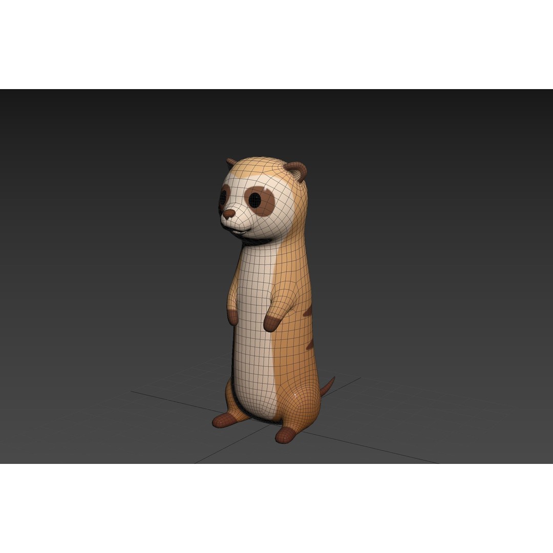 Meerkat 3D Model – Cute Cartoon Character, FBX & OBJ Formats - View 23