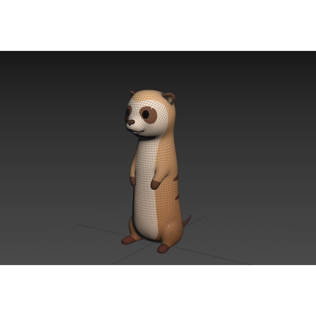 Meerkat 3D Model – Cute Cartoon Character, FBX & OBJ Formats - View 24