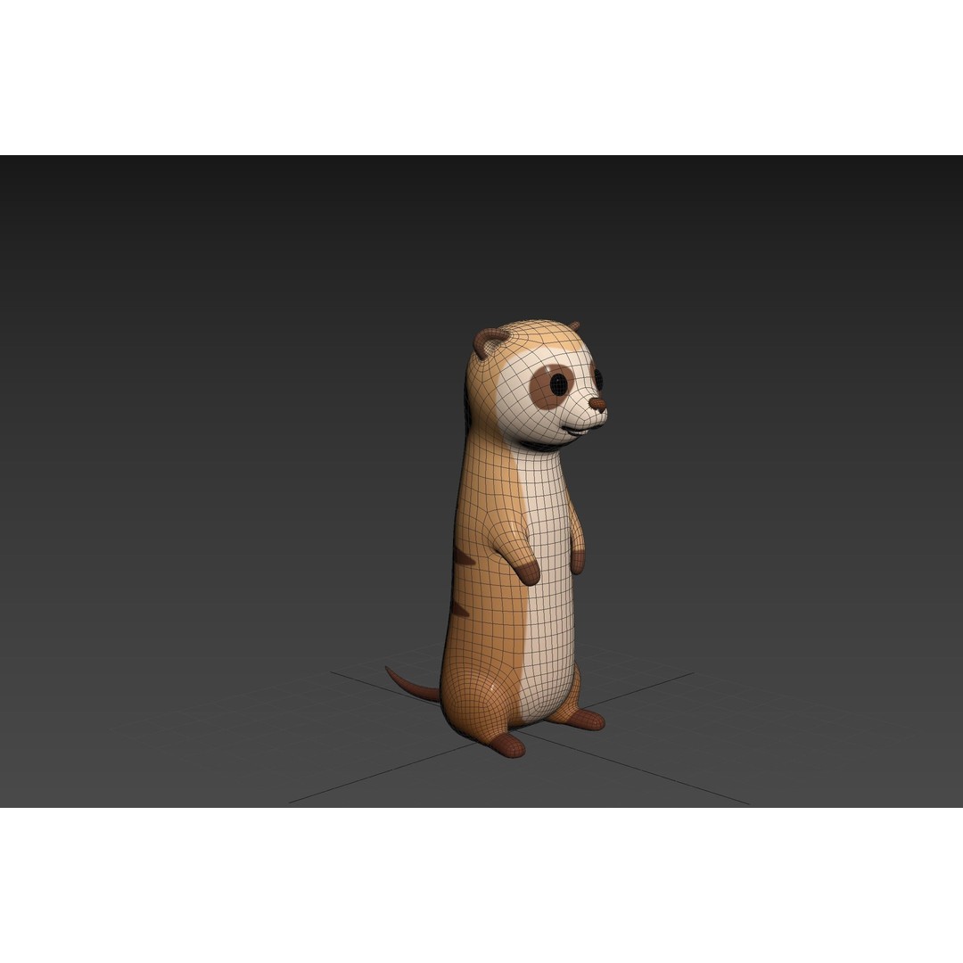 Meerkat 3D Model – Cute Cartoon Character, FBX & OBJ Formats - View 26