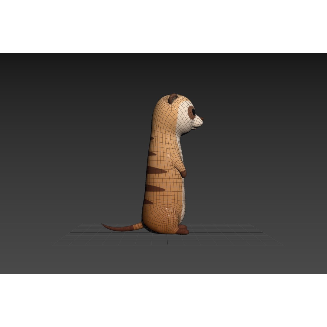 Meerkat 3D Model – Cute Cartoon Character, FBX & OBJ Formats - View 27