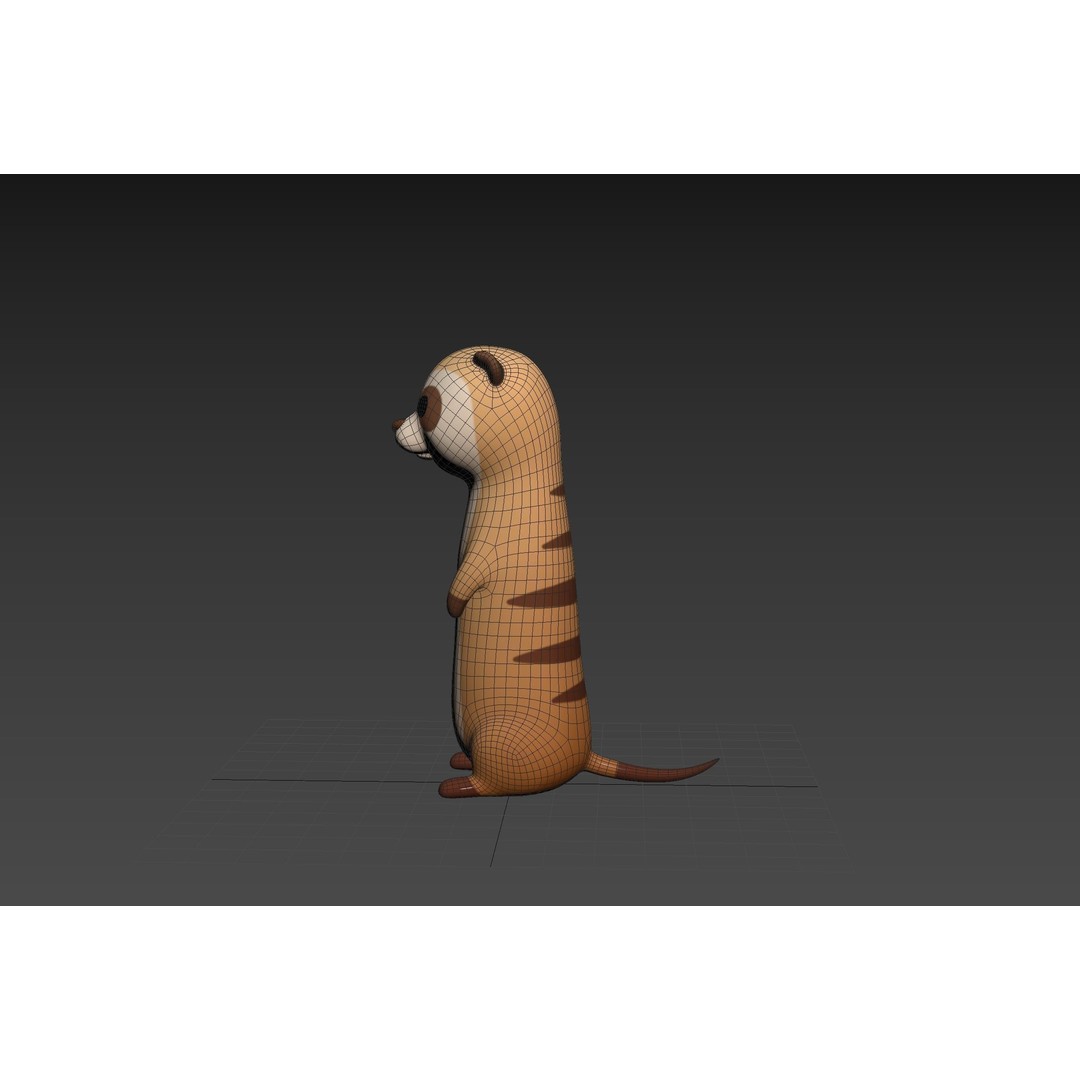 Meerkat 3D Model – Cute Cartoon Character, FBX & OBJ Formats - View 31