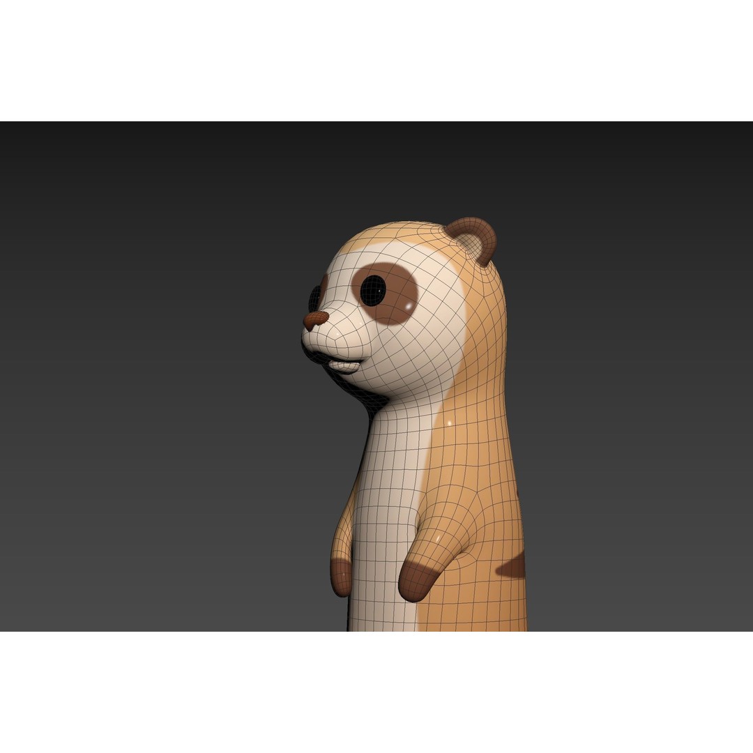 Meerkat 3D Model – Cute Cartoon Character, FBX & OBJ Formats - View 33