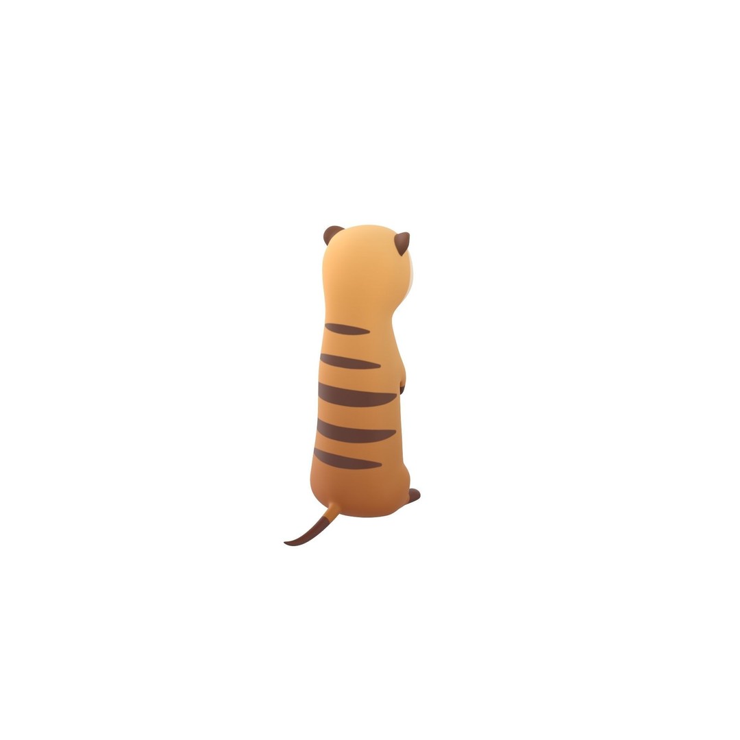 Meerkat 3D Model – Cute Cartoon Character, FBX & OBJ Formats - View 6