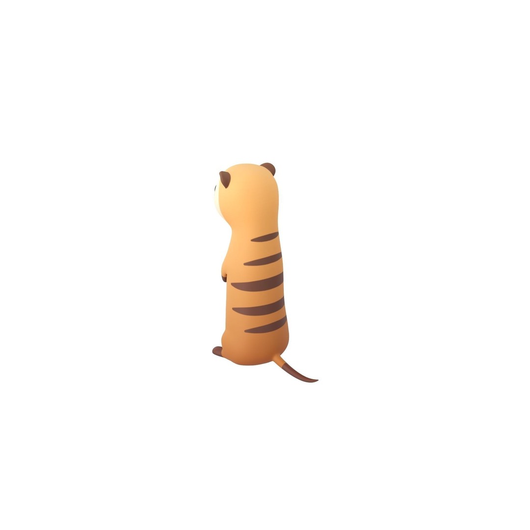 Meerkat 3D Model – Cute Cartoon Character, FBX & OBJ Formats - View 8