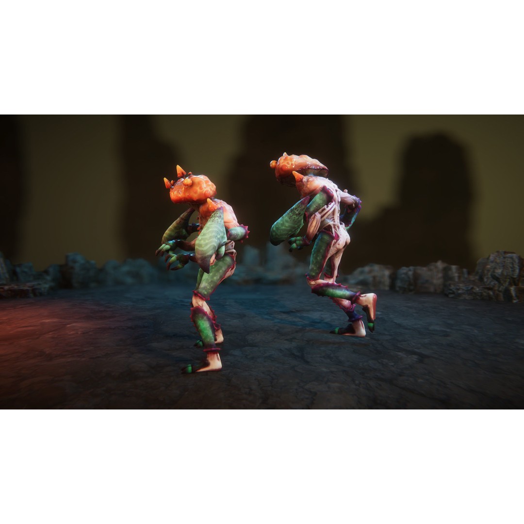 Mushroom Man 3D Model – Low Poly Game Asset with Animations, FBX