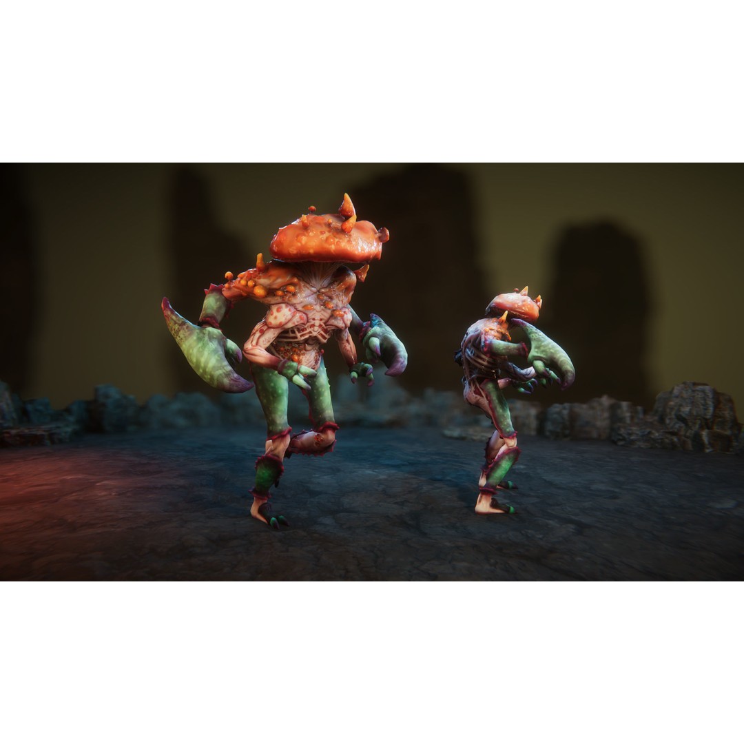 Mushroom Man 3D Model – Low Poly Game Asset with Animations, FBX - View 4