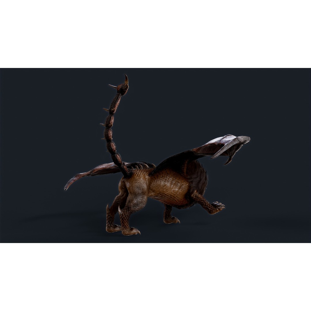 Lion Monster 3D Model – Low Poly Game Character with Rigging - View 4