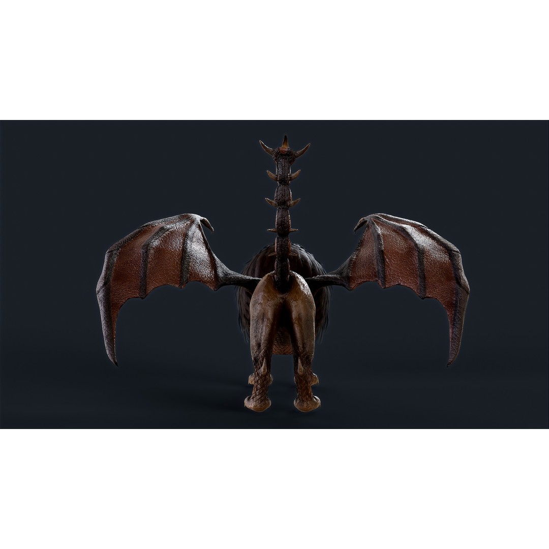 Lion Monster 3D Model – Low Poly Game Character with Rigging - View 7