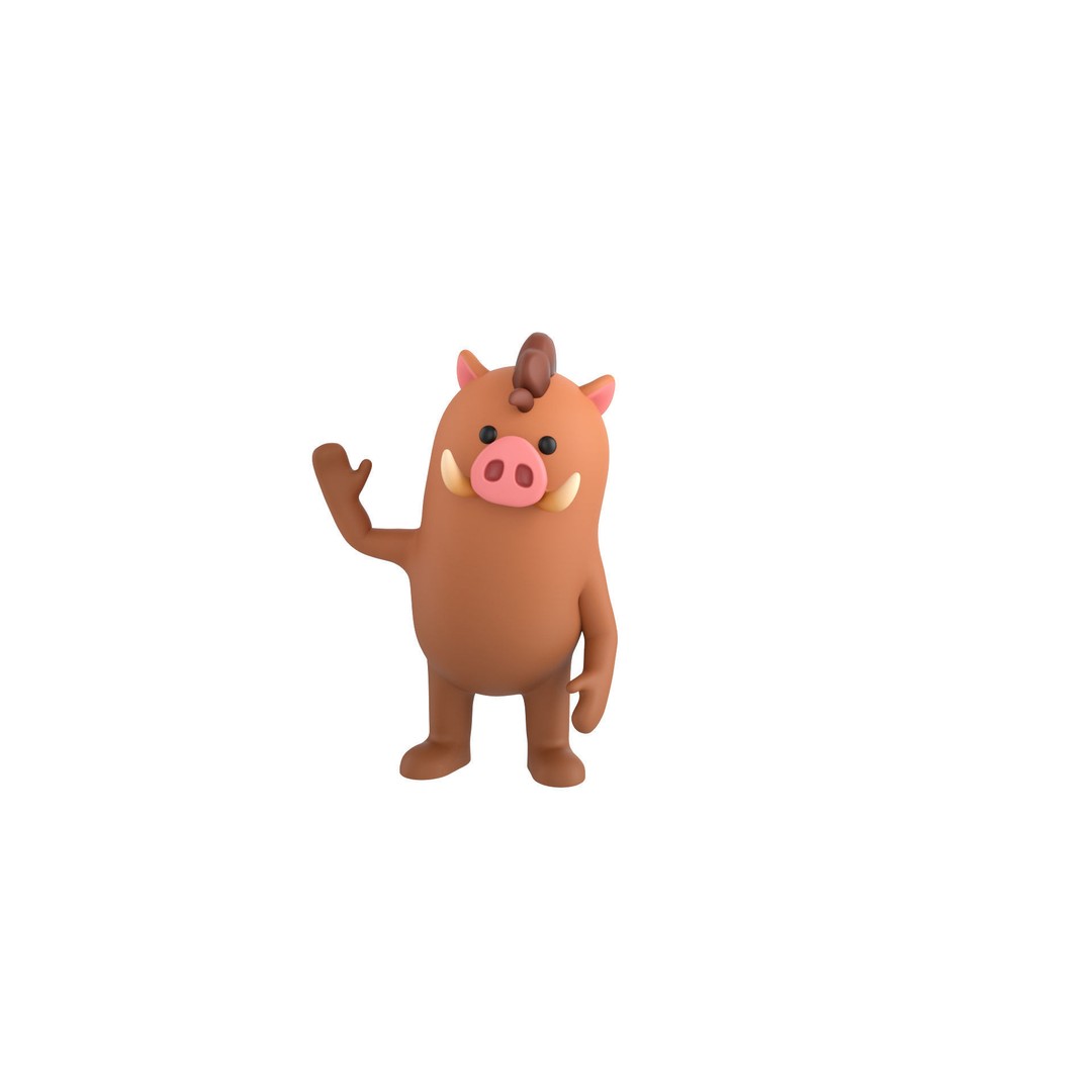 Rigged Animal Character Pack 3D Model – Cartoon Style, FBX, Game Ready - View 17
