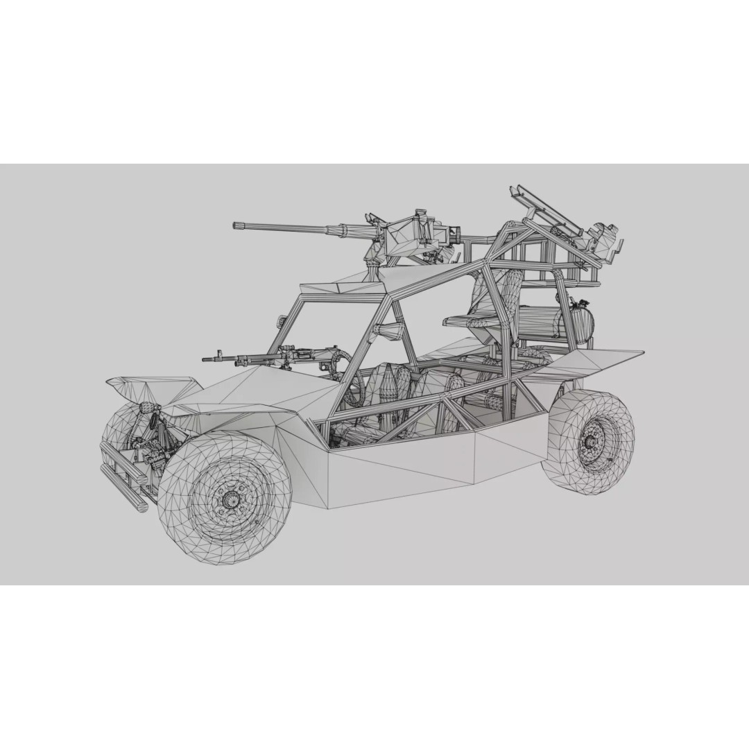 VATT LOBO 3D Model – Low Poly Military Vehicle, FBX & OBJ - View 13