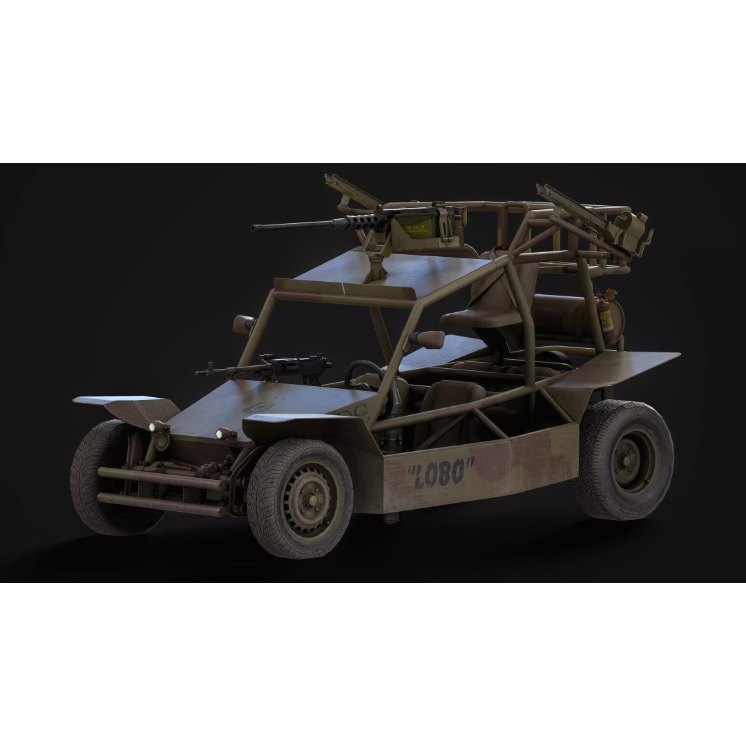 VATT LOBO 3D Model – Low Poly Military Vehicle, FBX & OBJ - View 18