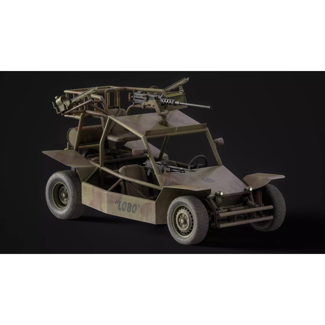 VATT LOBO 3D Model – Low Poly Military Vehicle, FBX & OBJ - View 19