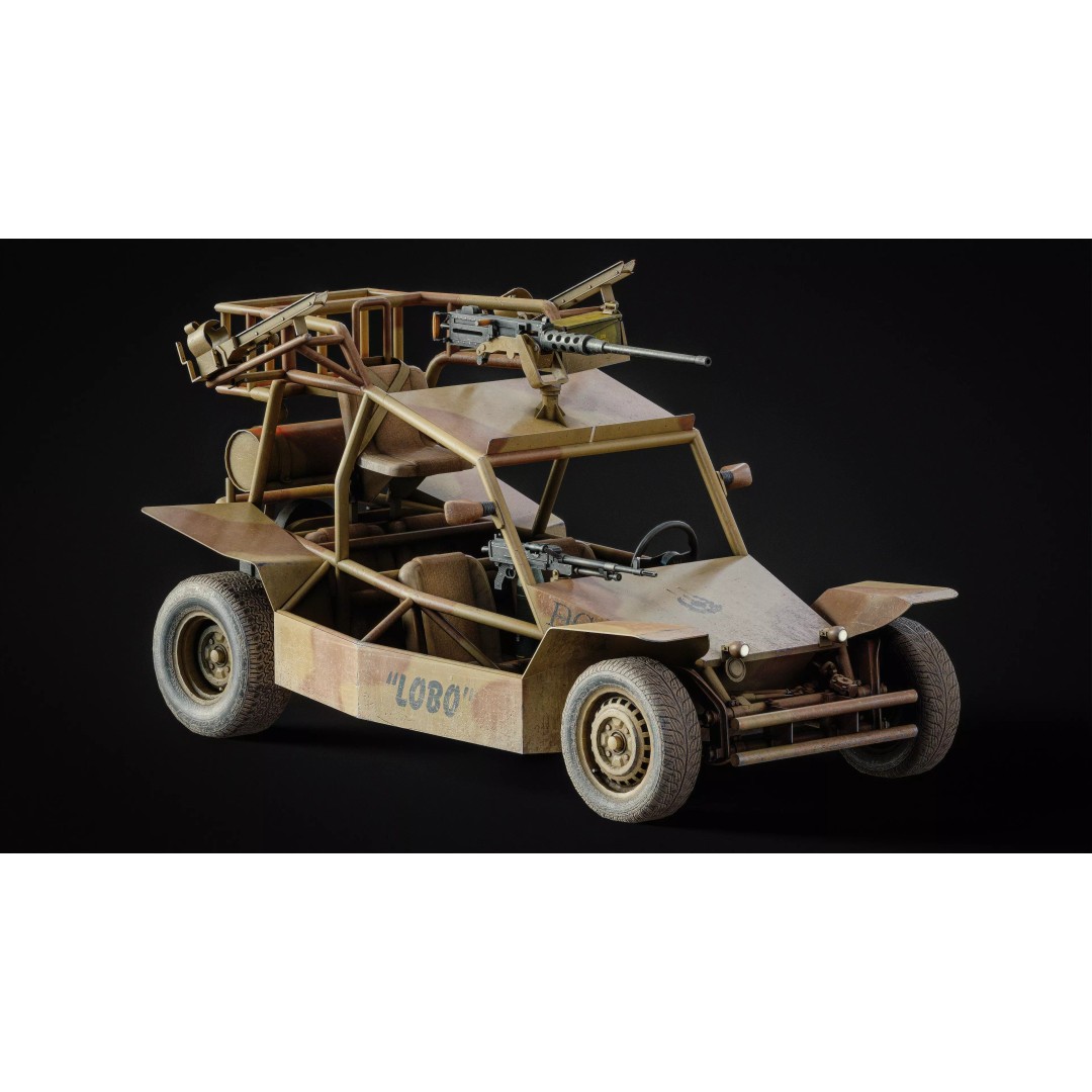 VATT LOBO 3D Model – Low Poly Military Vehicle, FBX & OBJ - View 2