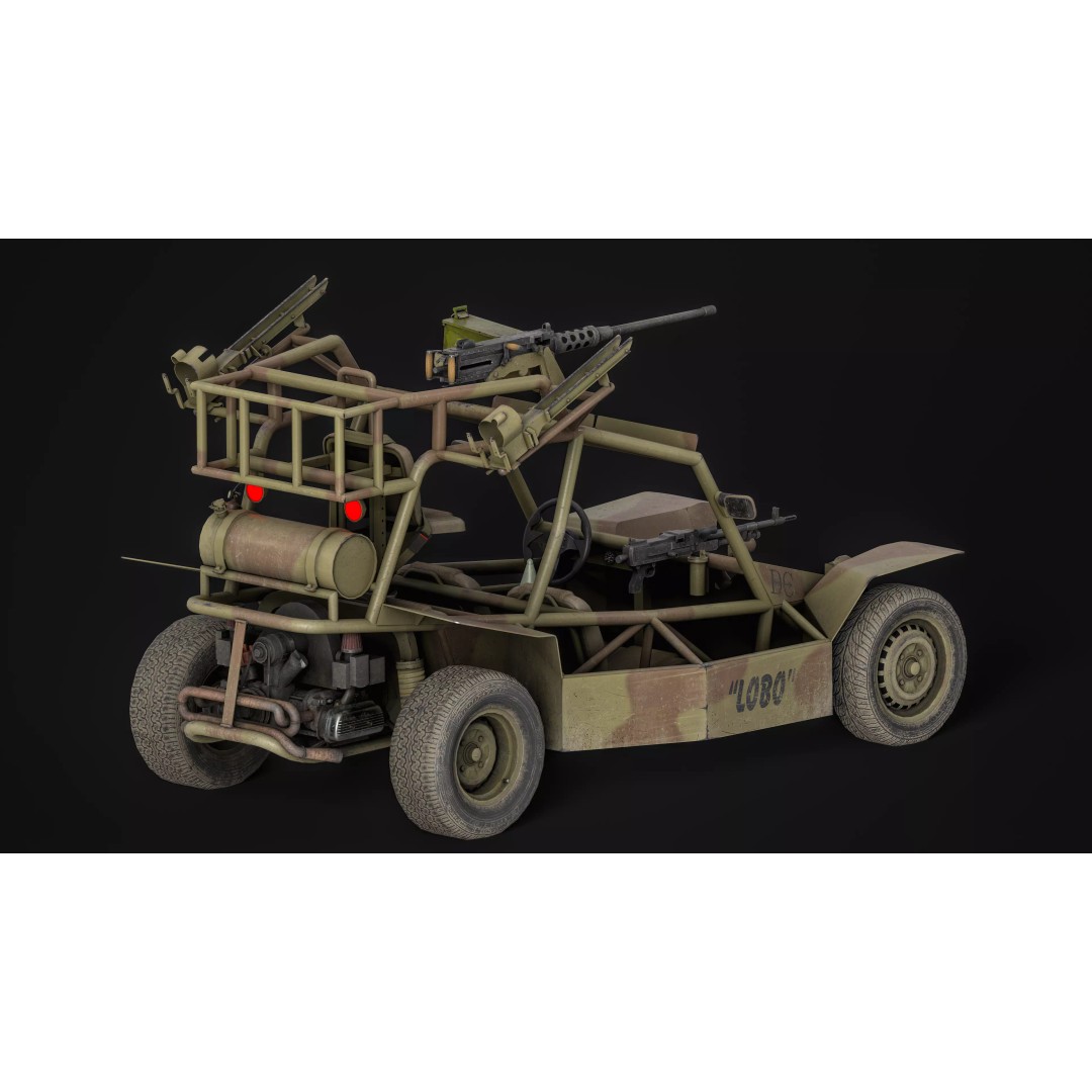 VATT LOBO 3D Model – Low Poly Military Vehicle, FBX & OBJ - View 22