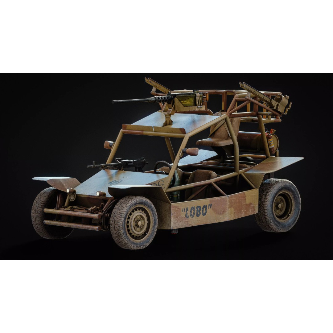 VATT LOBO 3D Model – Low Poly Military Vehicle, FBX & OBJ - View 3