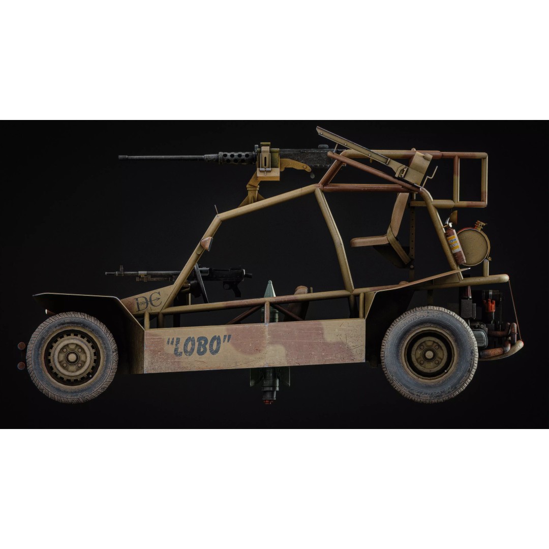 VATT LOBO 3D Model – Low Poly Military Vehicle, FBX & OBJ - View 4