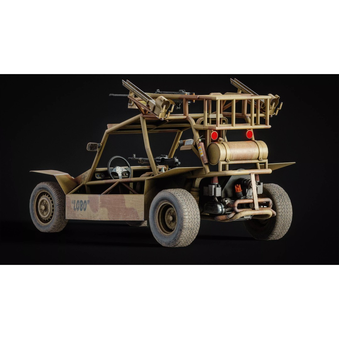 VATT LOBO 3D Model – Low Poly Military Vehicle, FBX & OBJ - View 9