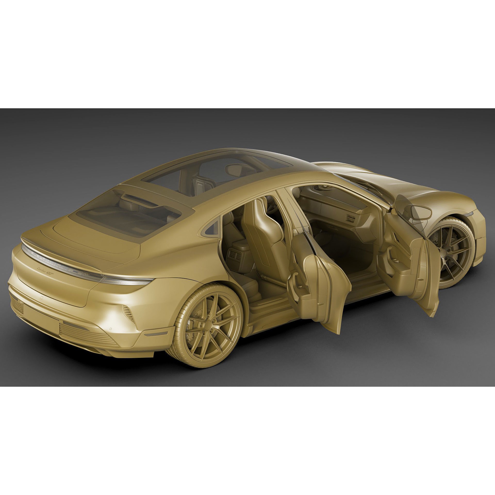 Porsche Taycan Turbo GT 2025 - Detailed 3D Model - View 33