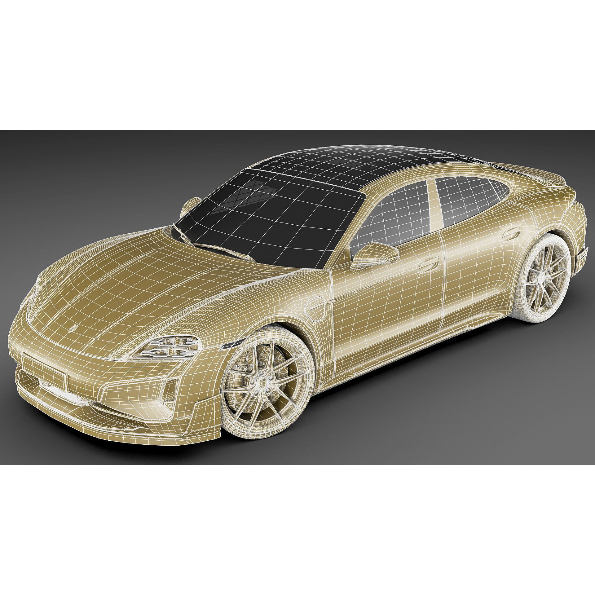 Porsche Taycan Turbo GT 2025 - Detailed 3D Model - View 34