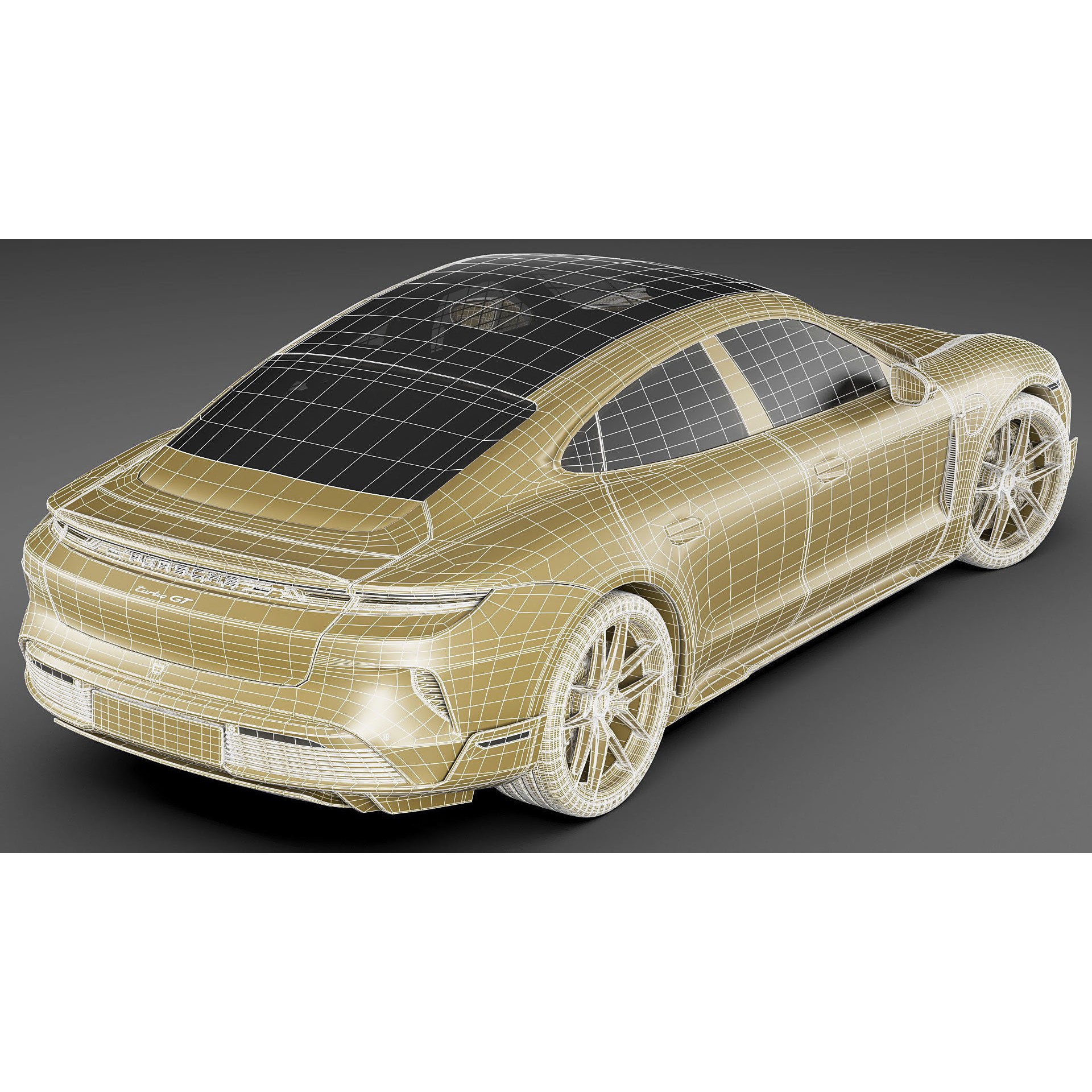 Porsche Taycan Turbo GT 2025 - Detailed 3D Model - View 35