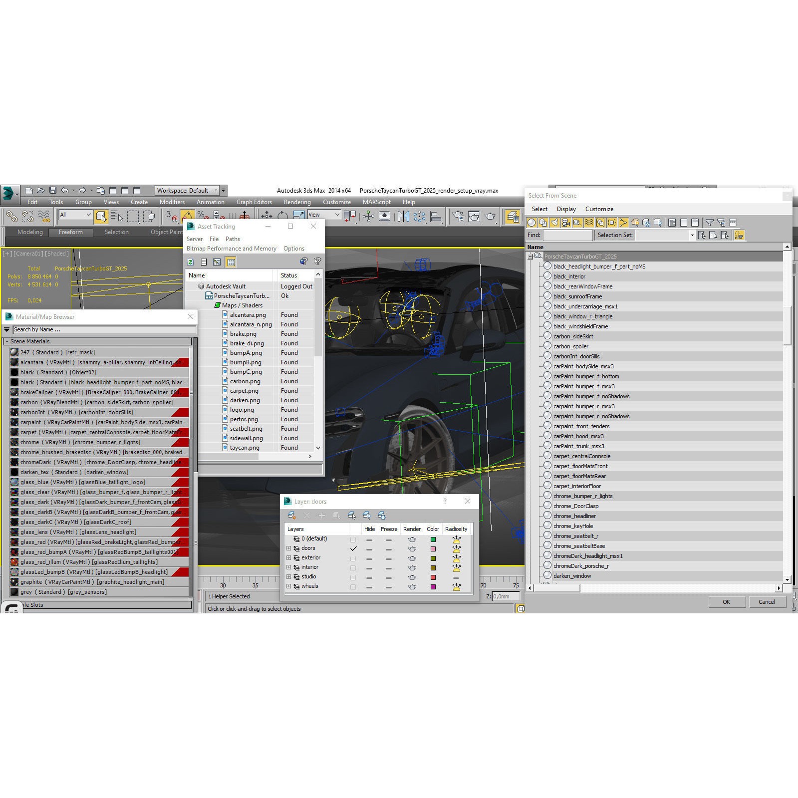 Porsche Taycan Turbo GT 2025 - Detailed 3D Model - View 39