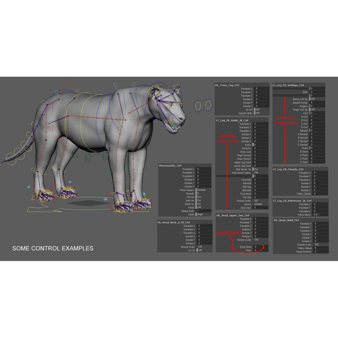 Lion 3D Model – High Detailed Rigged Character with XGEN Core