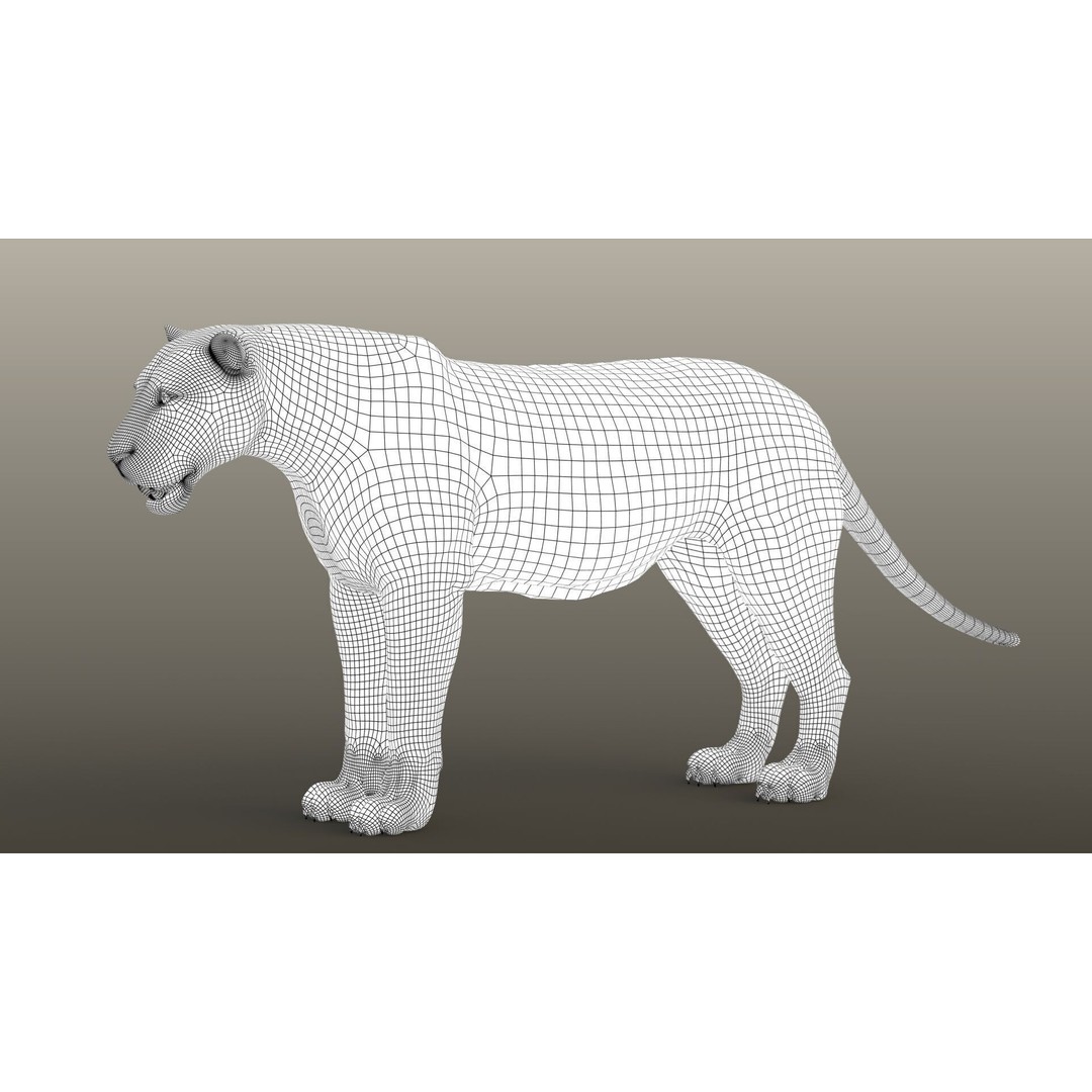 Lion 3D Model – High Detailed Rigged Character with XGEN Core - View 18