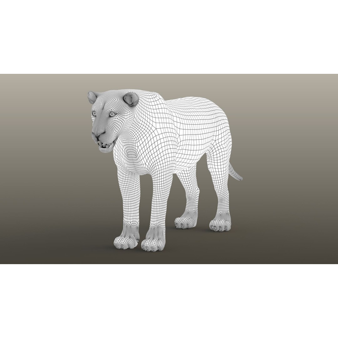 Lion 3D Model – High Detailed Rigged Character with XGEN Core - View 20