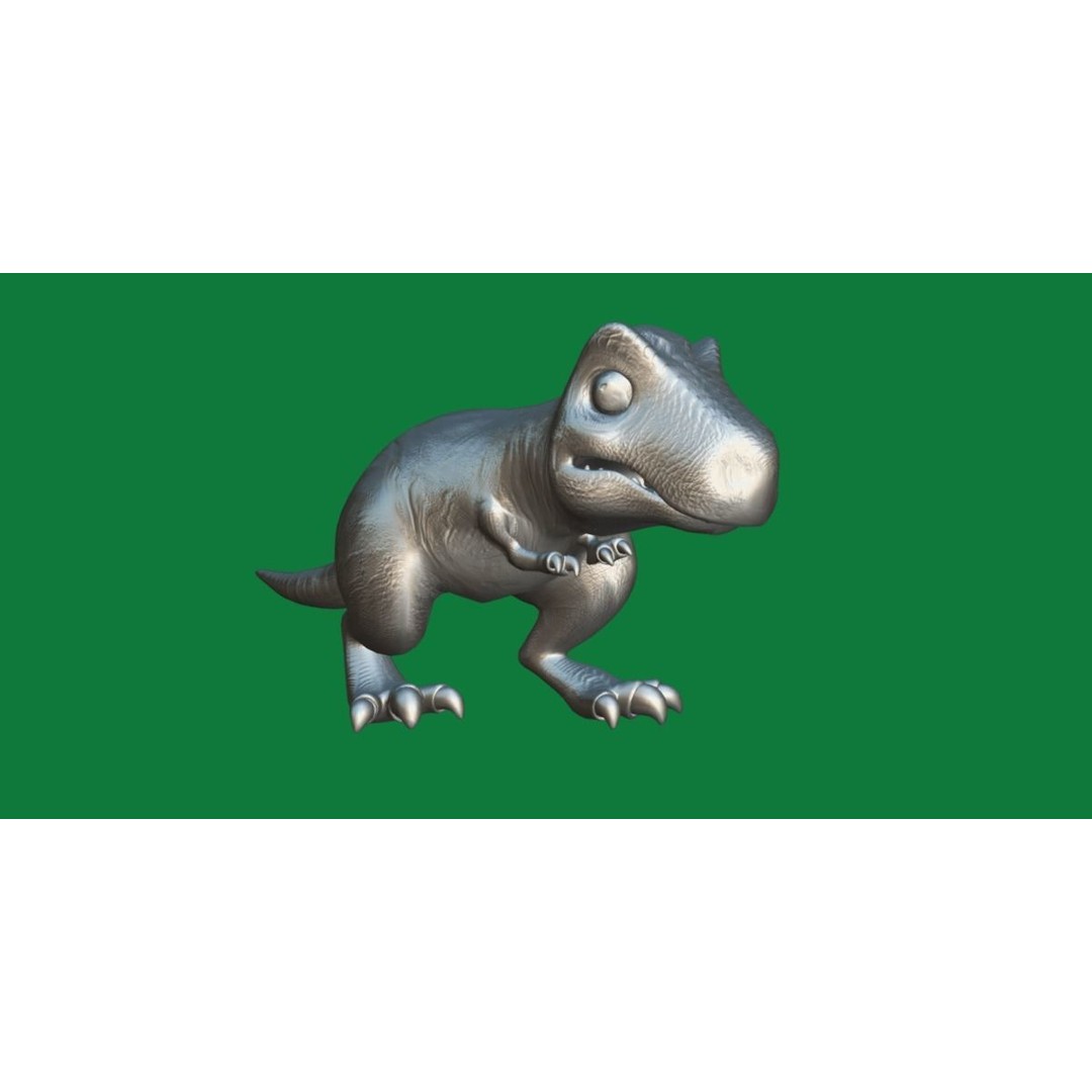 Baby T-Rex 3D Model – Low Poly Game Ready Character, FBX & Blender - View 18