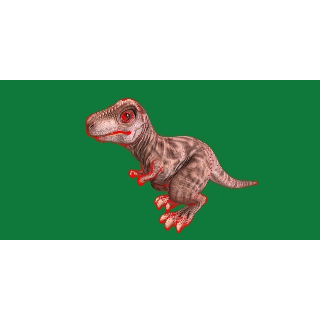 Baby T-Rex 3D Model – Low Poly Game Ready Character, FBX & Blender - View 21