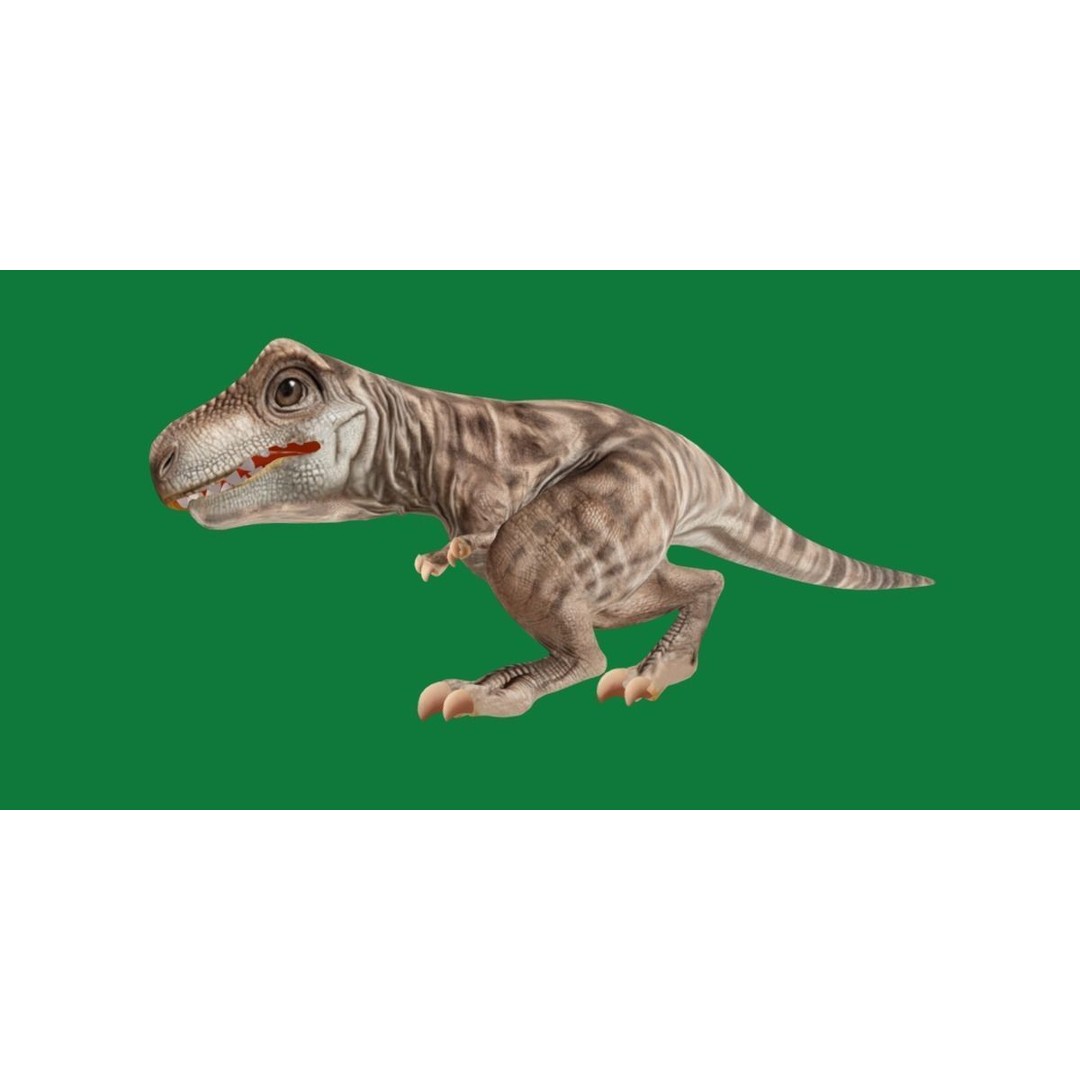 Baby T-Rex 3D Model – Low Poly Game Ready Character, FBX & Blender - View 30