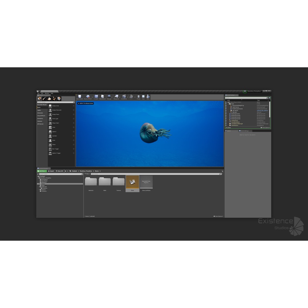Nautilus Pompilius 3D Model – Low Poly Rigged Creature with PBR Textures, FBX - View 27
