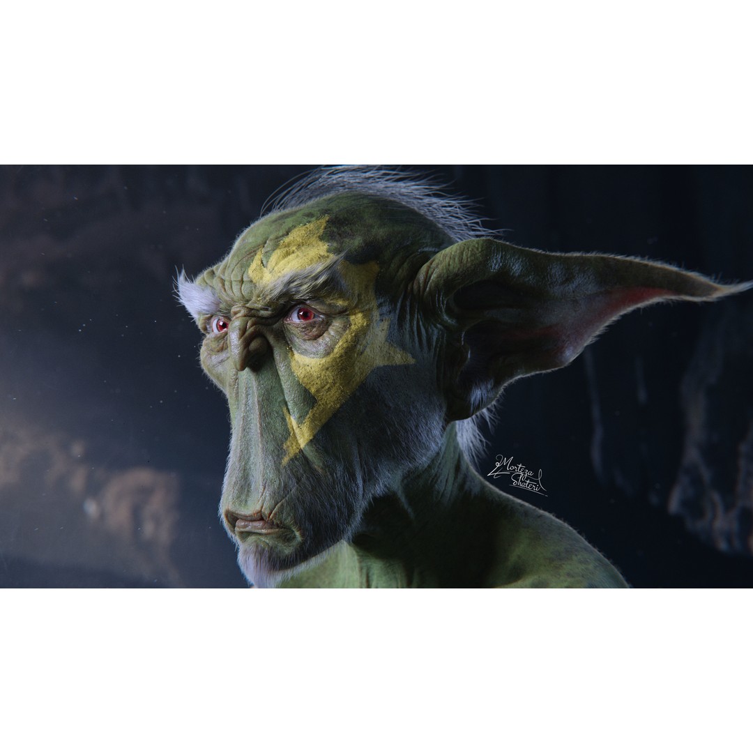 Creature Ear 3D Model – High Poly VDM Sculpt, OBJ, FBX Formats - View 5
