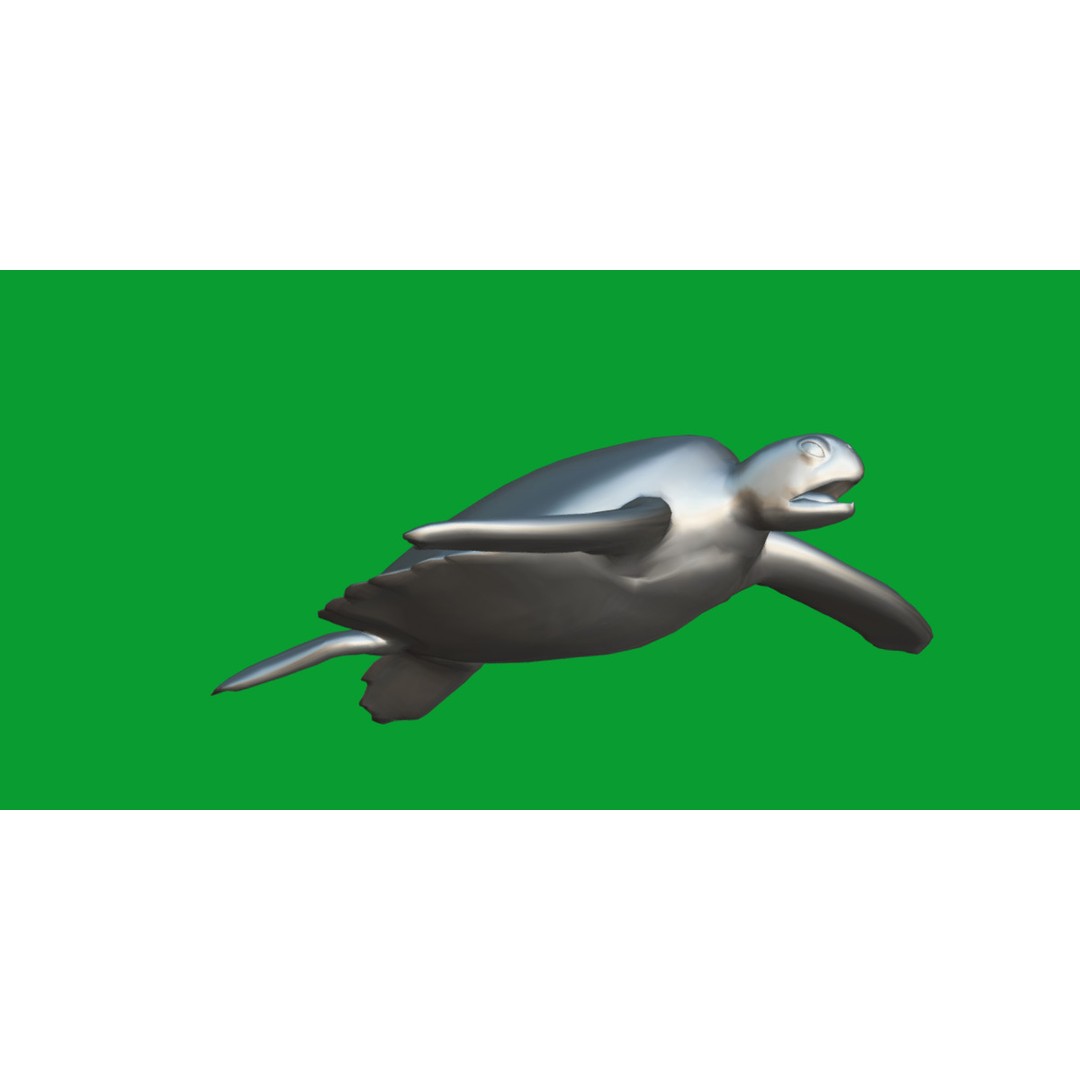 Sea Turtle 3D Model – Low Poly Game Ready, FBX & Blender Formats - View 14