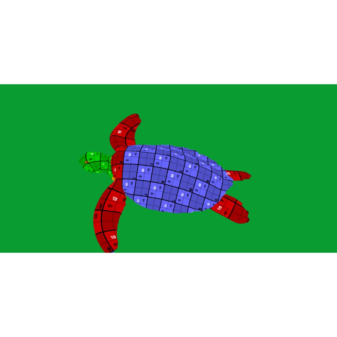 Sea Turtle 3D Model – Low Poly Game Ready, FBX & Blender Formats - View 20