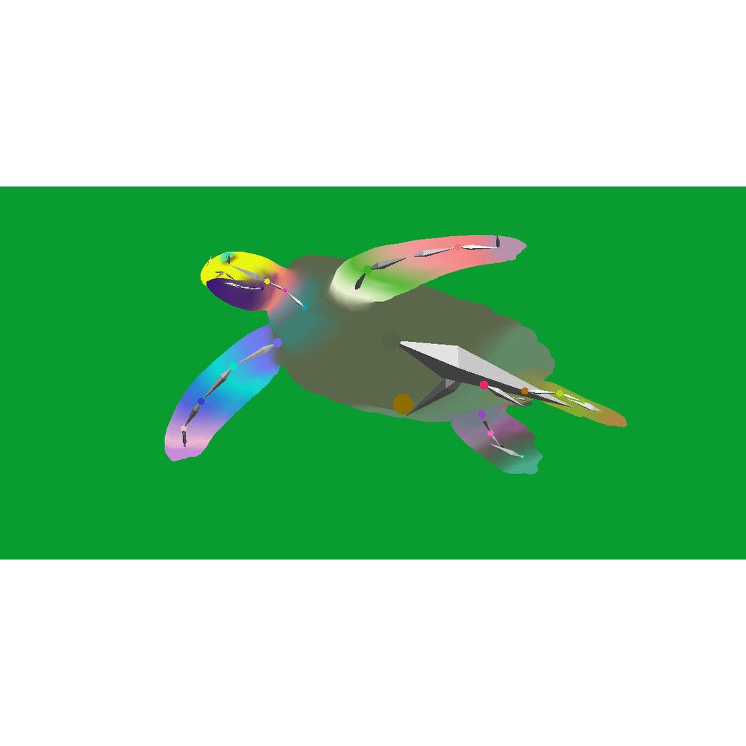 Sea Turtle 3D Model – Low Poly Game Ready, FBX & Blender Formats - View 27