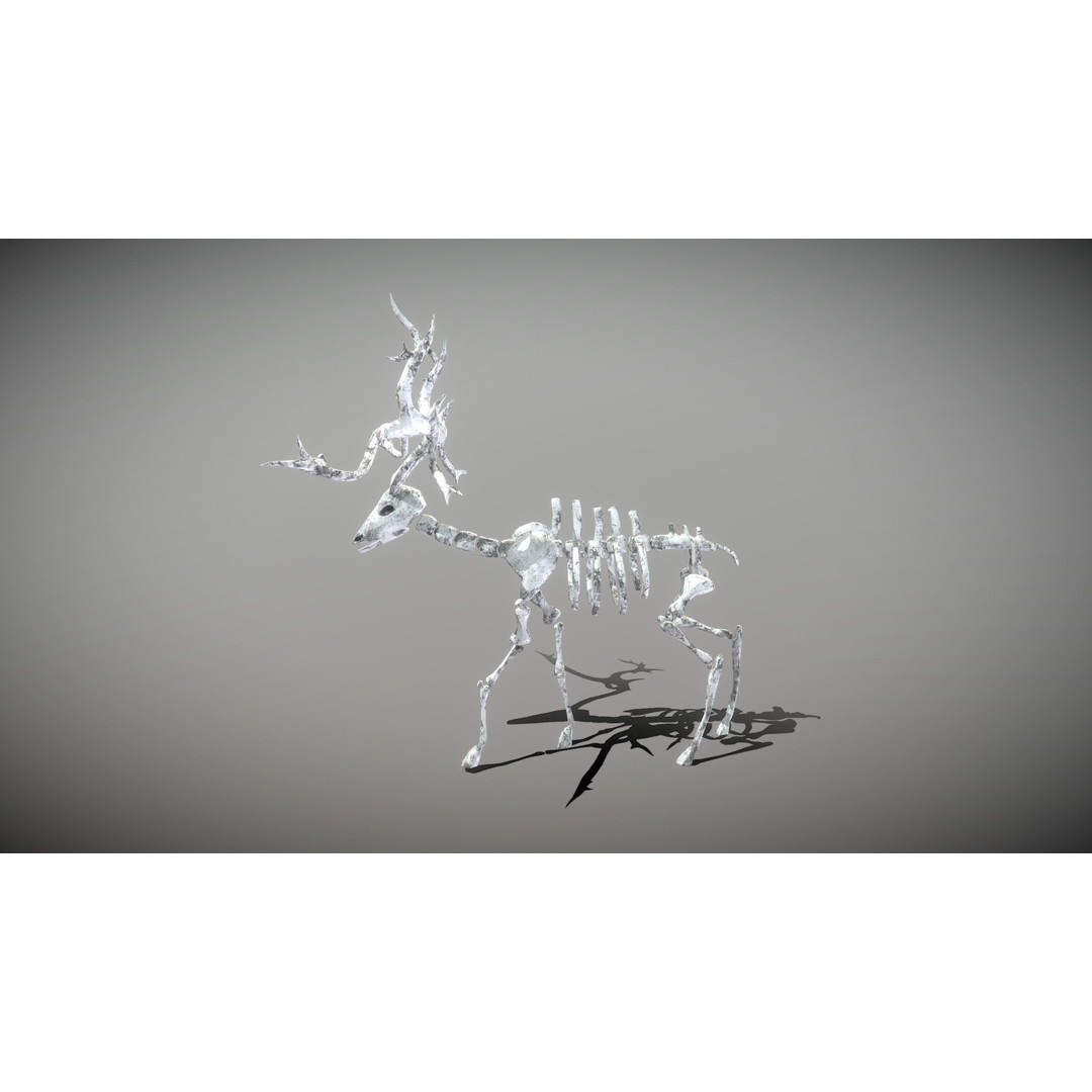 Animal Skeletons 3D Model – Low Poly Rigged Assets, FBX & PBR Textures - View 10