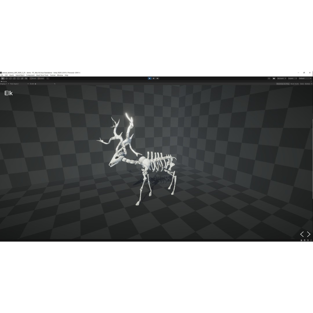 Animal Skeletons 3D Model – Low Poly Rigged Assets, FBX & PBR Textures - View 25