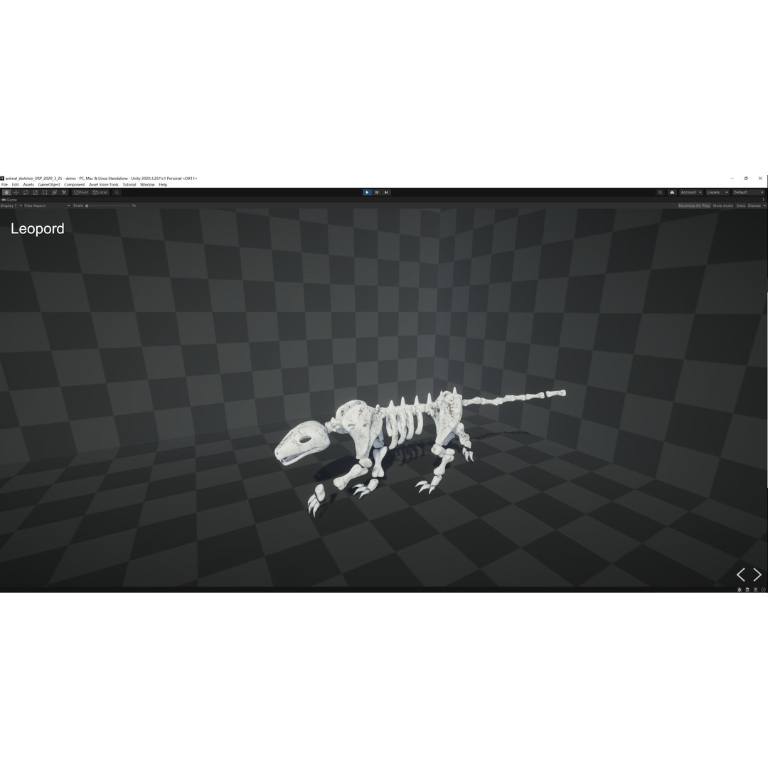 Animal Skeletons 3D Model – Low Poly Rigged Assets, FBX & PBR Textures - View 31