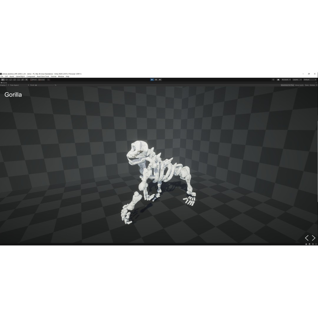 Animal Skeletons 3D Model – Low Poly Rigged Assets, FBX & PBR Textures - View 33