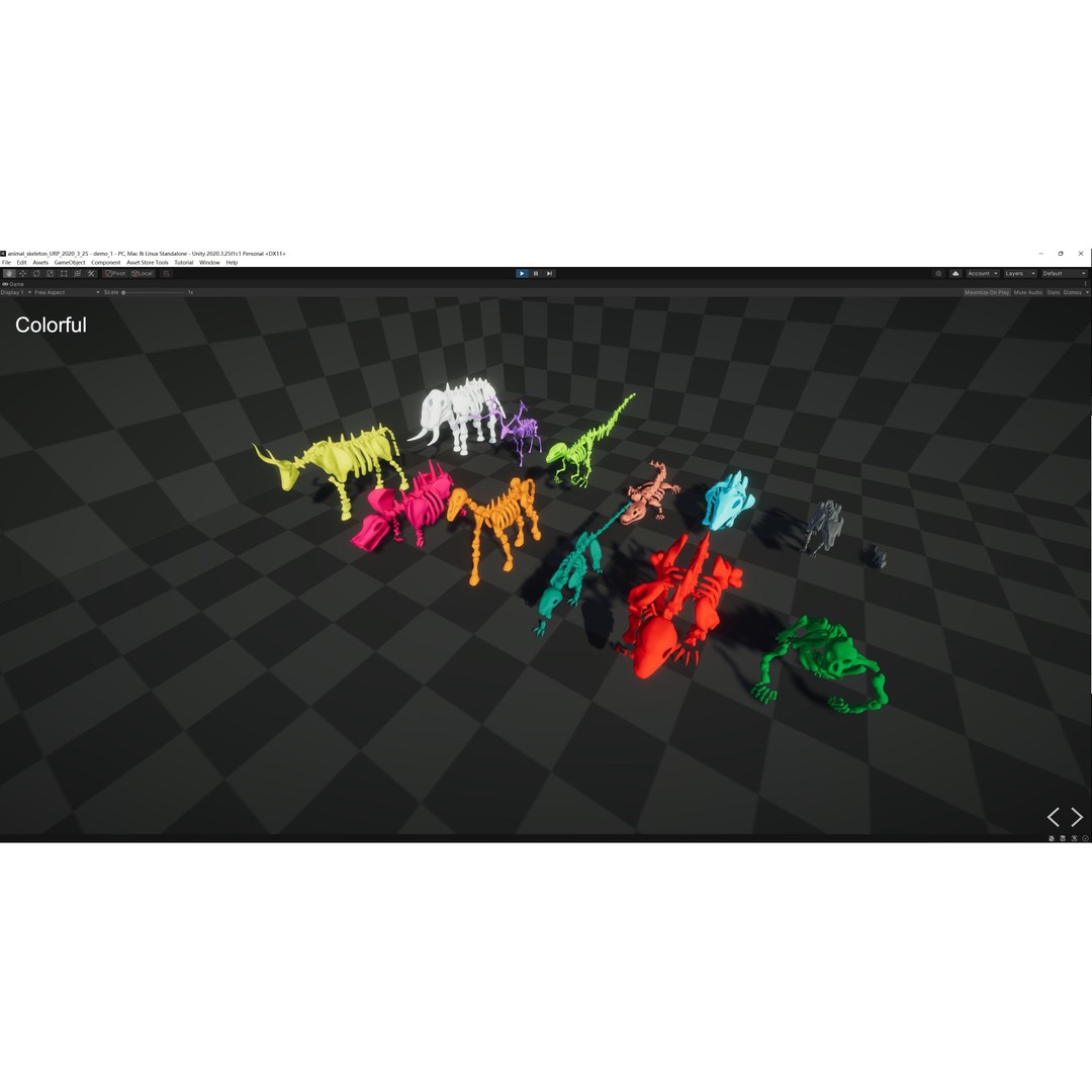 Animal Skeletons 3D Model – Low Poly Rigged Assets, FBX & PBR Textures - View 9
