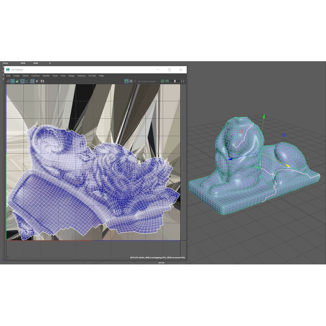Sitting Lion Statue 3D Model – Low Poly Sculpture with PBR Textures