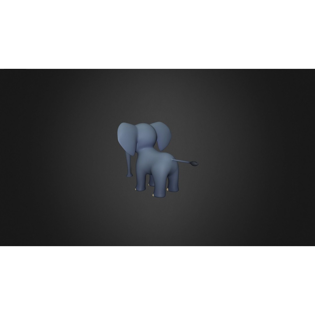 Elephant Rigged 3D Model – Cartoon Animal Game Asset, FBX, PBR - View 13