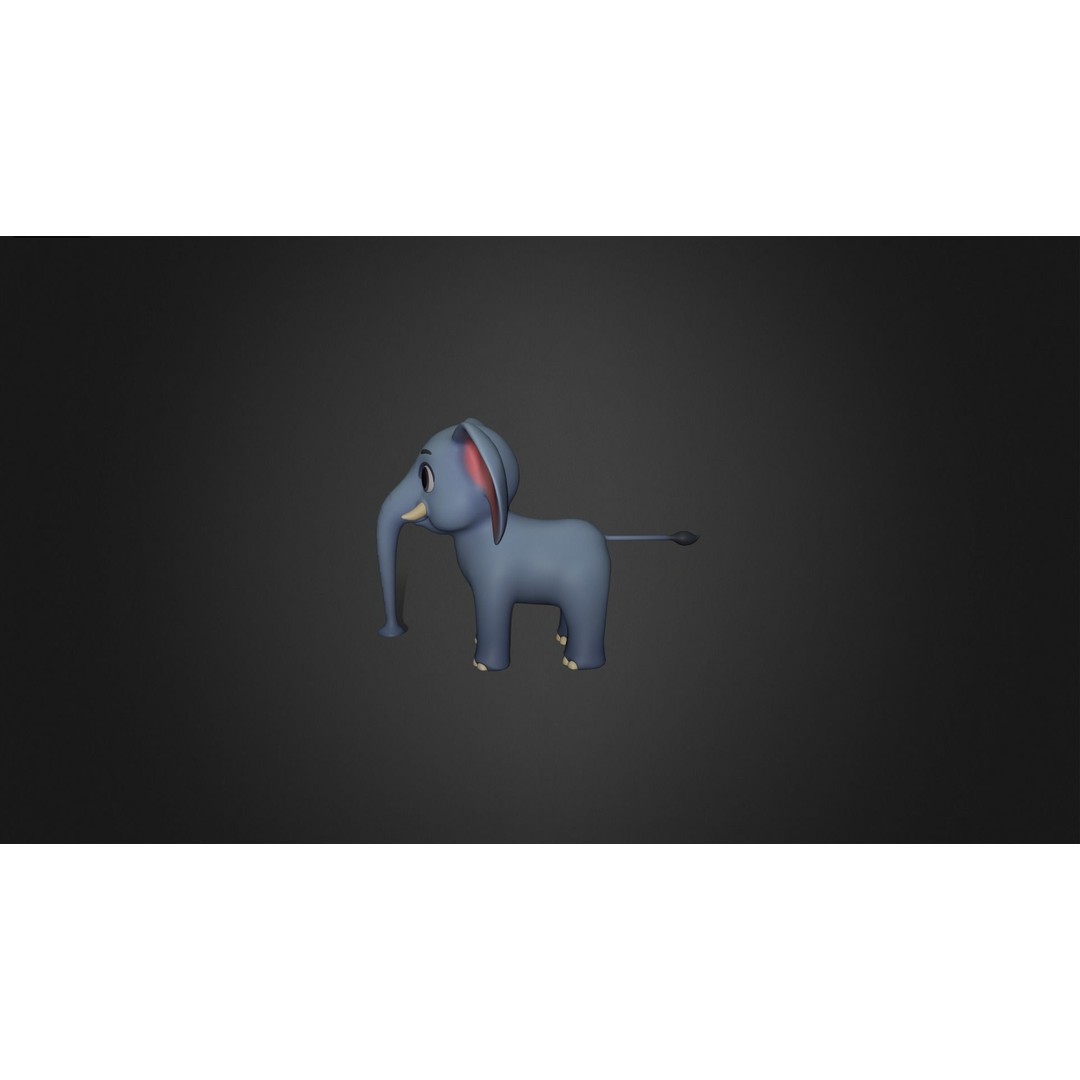 Elephant Rigged 3D Model – Cartoon Animal Game Asset, FBX, PBR - View 15