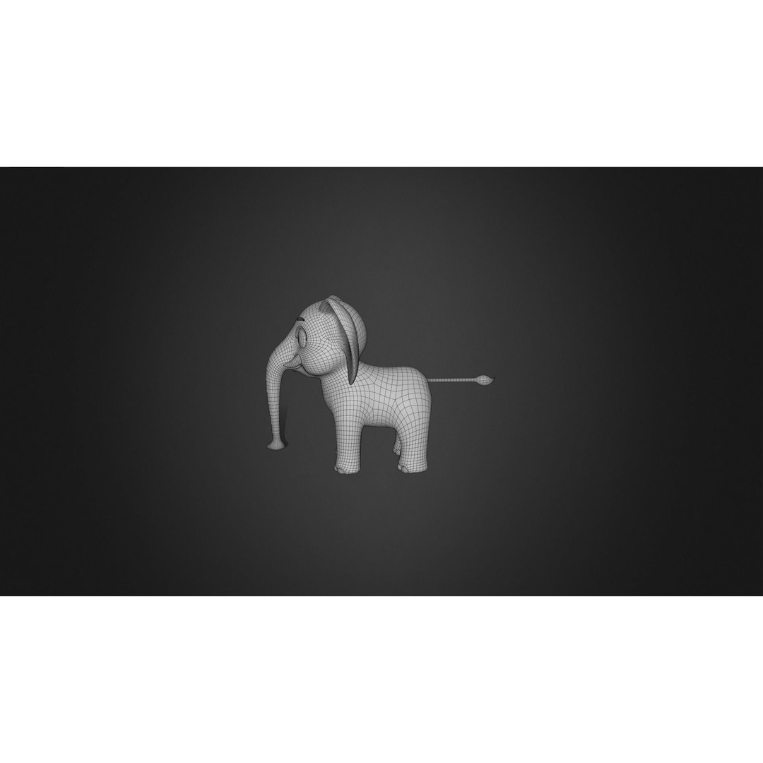 Elephant Rigged 3D Model – Cartoon Animal Game Asset, FBX, PBR - View 16