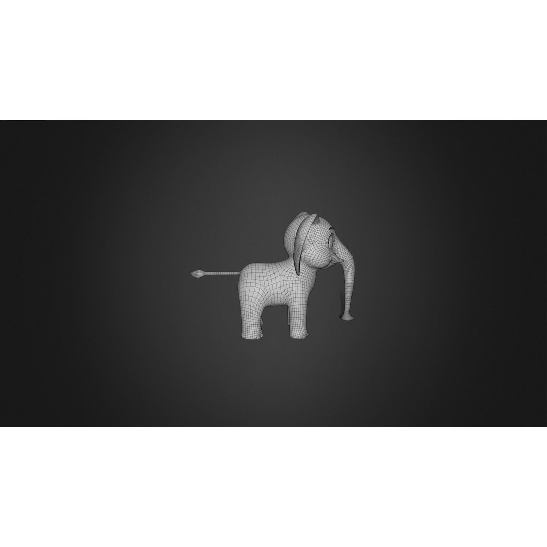 Elephant Rigged 3D Model – Cartoon Animal Game Asset, FBX, PBR - View 8