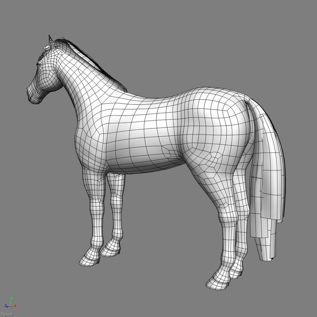 Realistic Horses 3D Model – Rigged Animated Bundle with PBR Textures